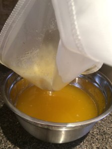 Strain melted butter