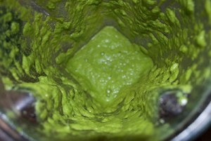 Green Thai Curry Paste in the blender